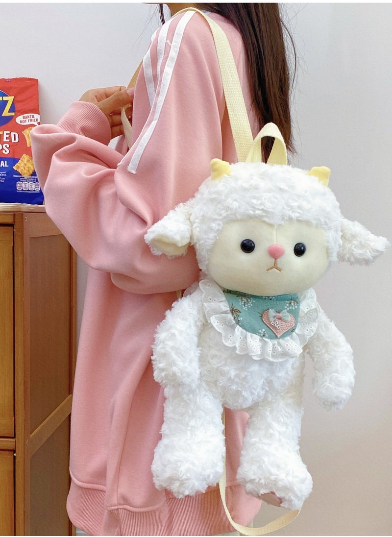 Soft Plush White Sheep Doll Kids Bag