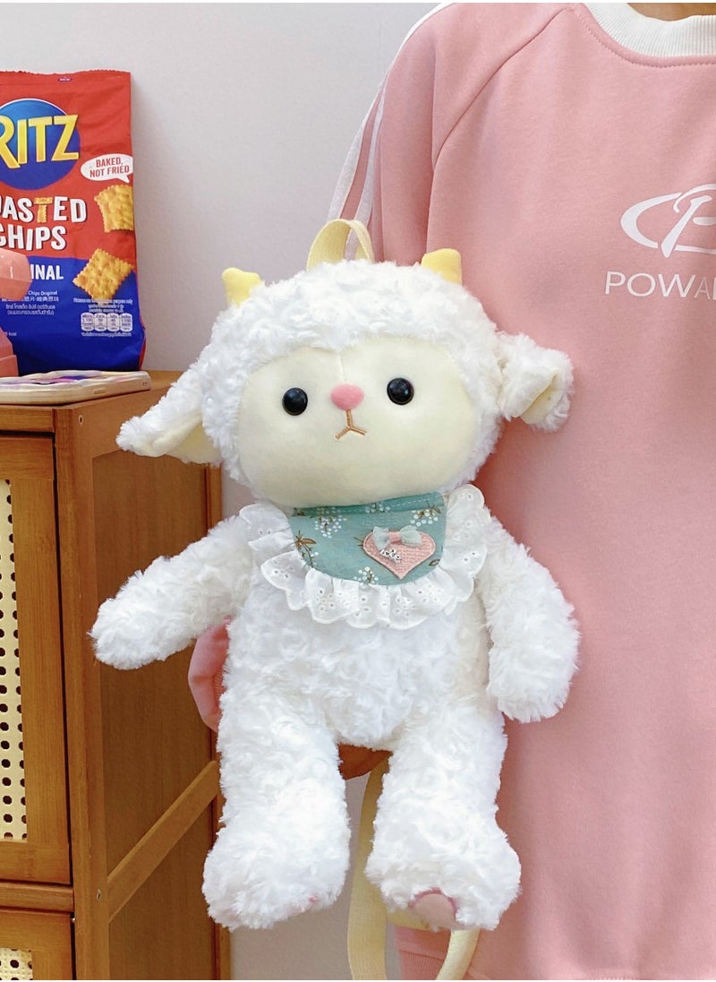 Soft Plush White Sheep Doll Kids Bag