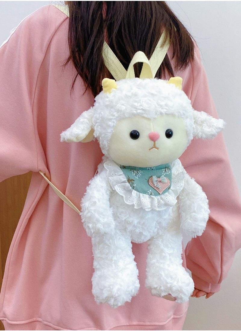 Soft Plush White Sheep Doll Kids Bag