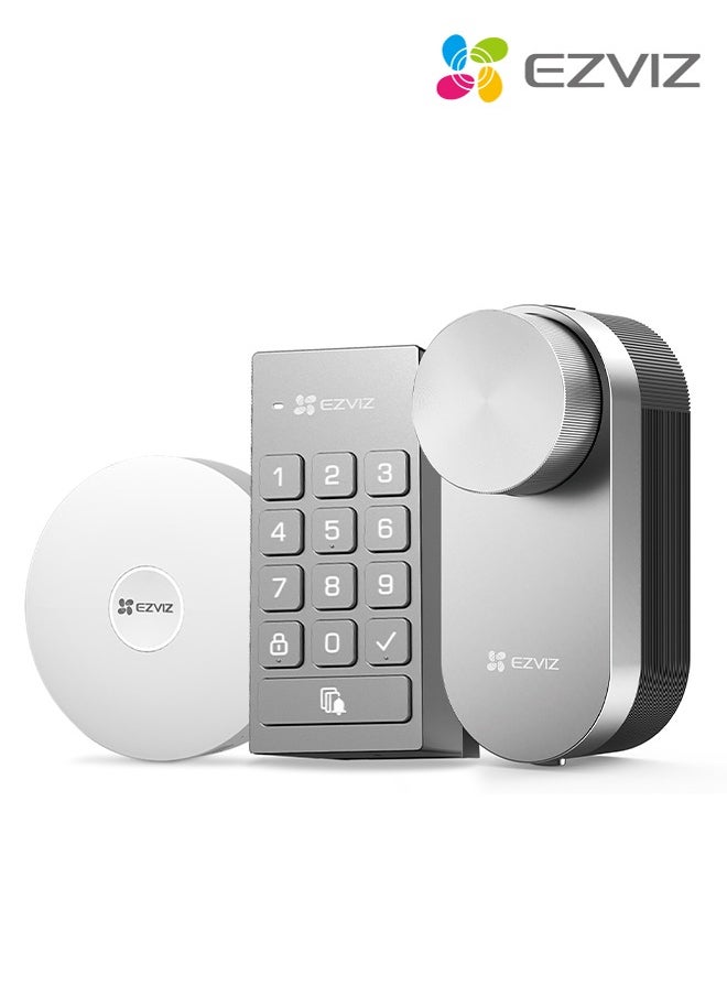 EZVIZ DL01Pro Smart DIY Lock - Bluetooth & ZigBee Enabled, Multi-Method Keyless Entry, Remote Control, Anti-Tamper Alerts, Easy Installation