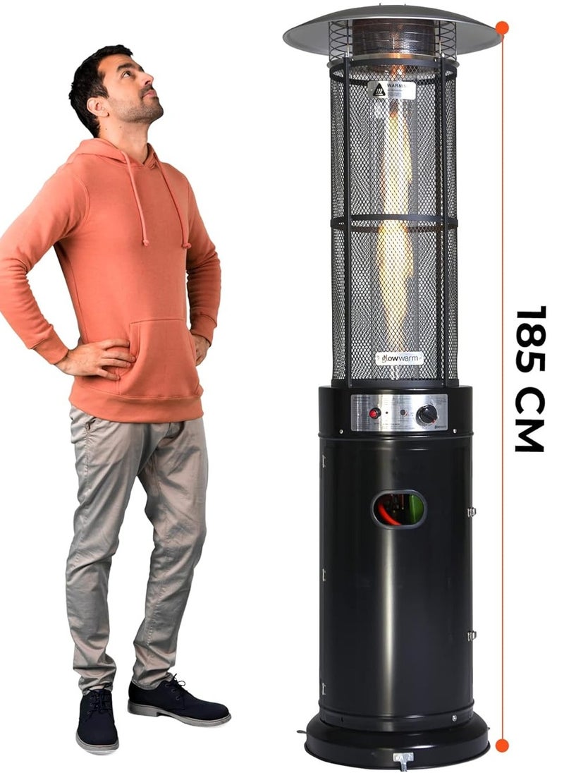 Spiral Flame Gas Outdoor Patio Heater 13.5KW -Black