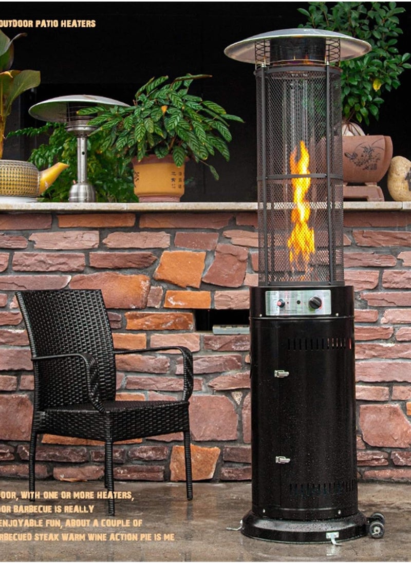 Spiral Flame Gas Outdoor Patio Heater 13.5KW -Black