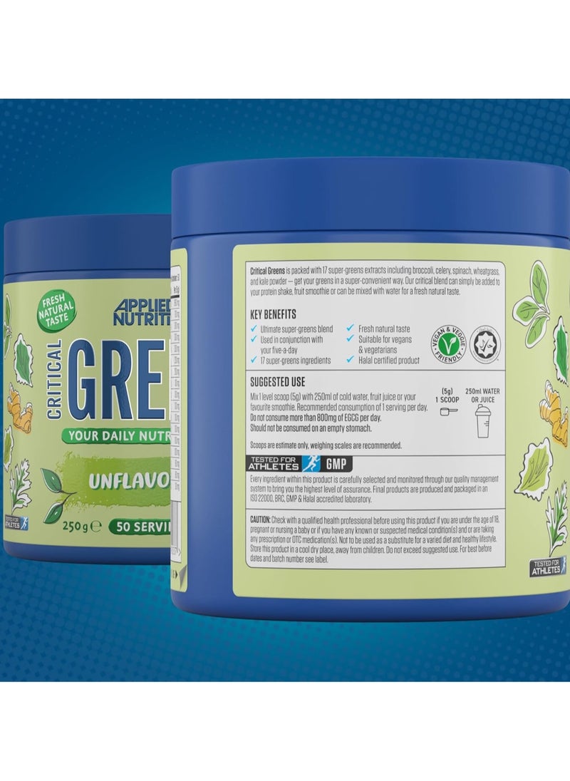 Critical Greens, Unflavored, 250g, 50 Servings