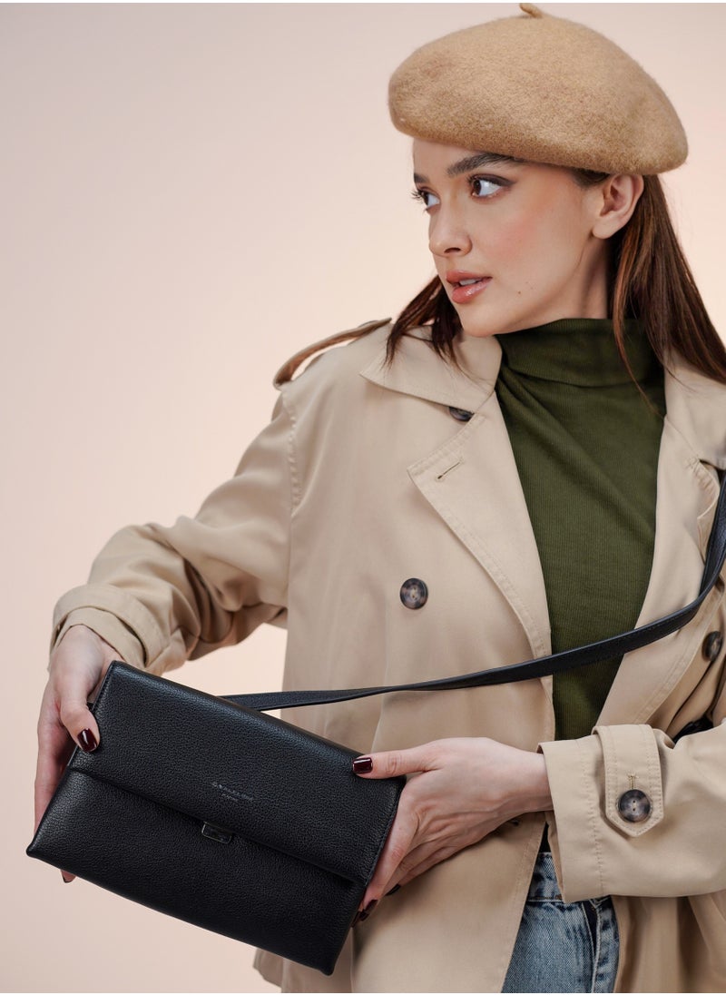 David Jones-Covered Cross Body Stylish Bag Model Cm6919- Squared Envelope Bag for work and Daily out and about cross body bag