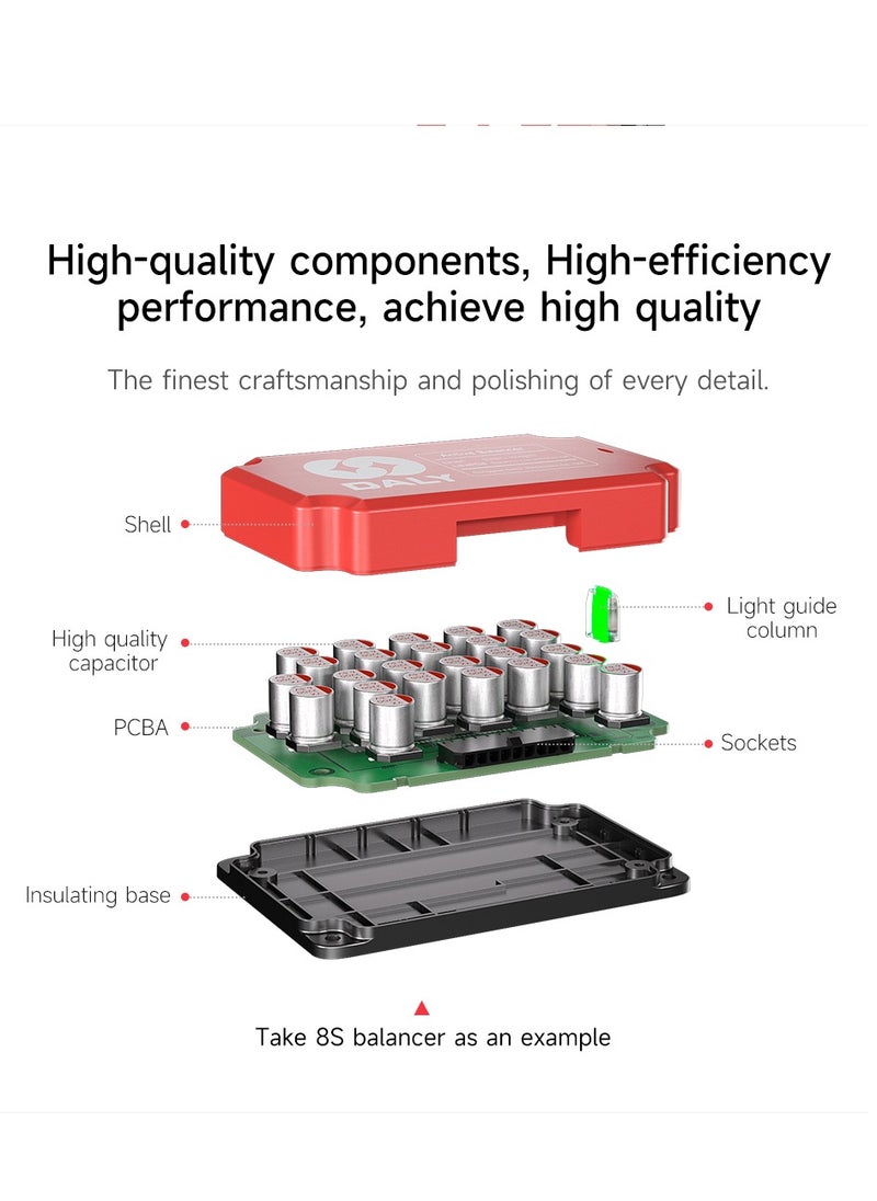 Daly Smart Lifepo4 20S 1A Active Balancer – Bluetooth Enabled Battery Equalizer for 18650 Lithium Batteries