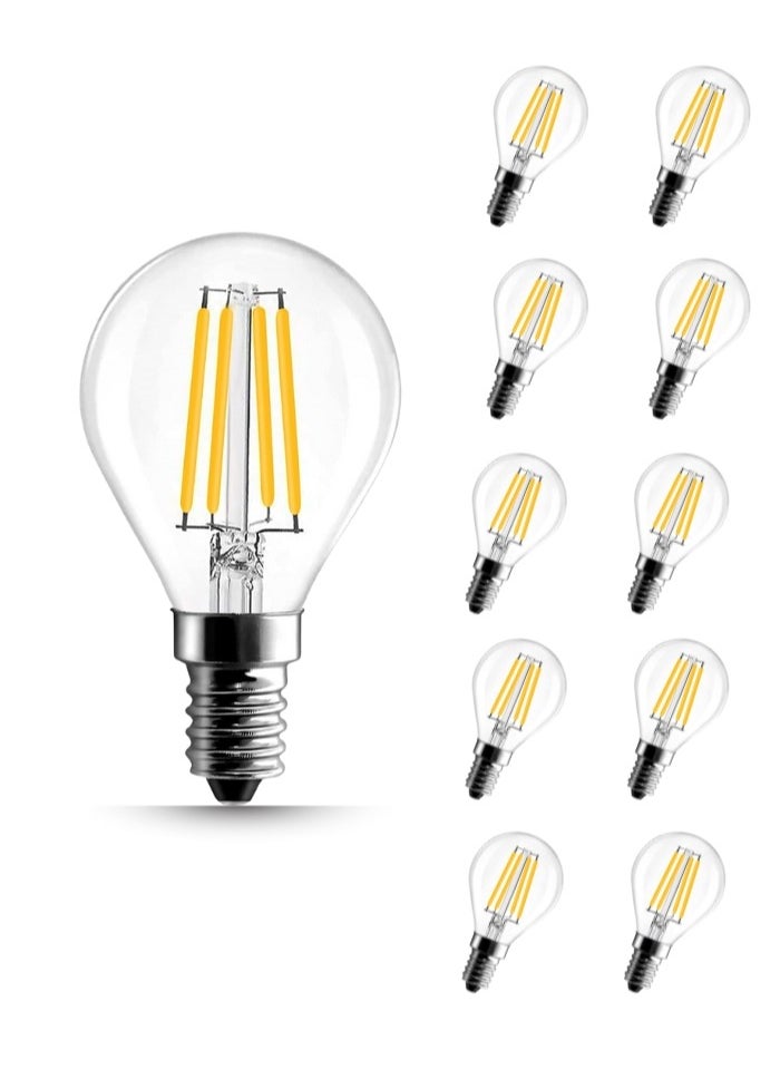 LED Filament Bulbs G45 4W E14 – Pack of 10, Warm White