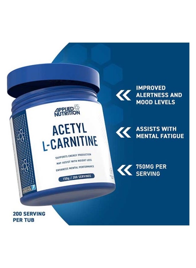 Acetyl L Carnitine, Supports Energy Production 150g Unflavored