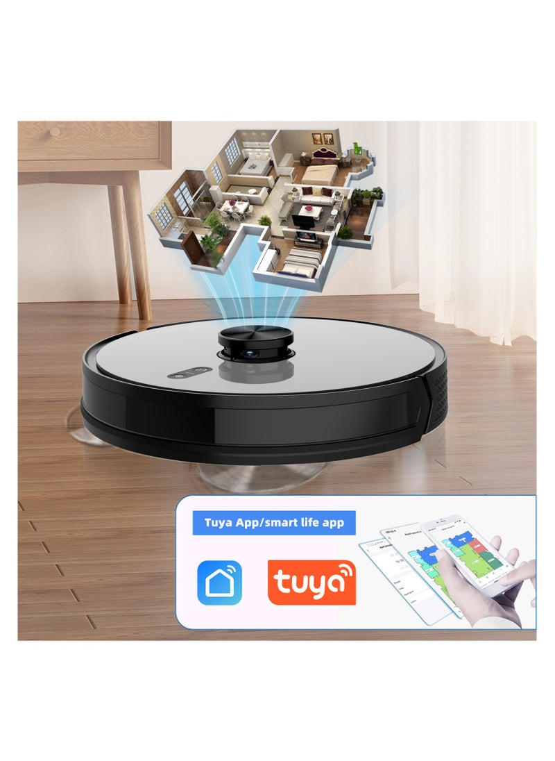 Utillify High-Performance Robot Vacuum AT900 Cleaner With All-In-One Smart Base Station LDS Laser Navigation,4 Hours Runtime, Voice Control, Wet & Dry 4 L Self-Charging, and Alexa Compatibility