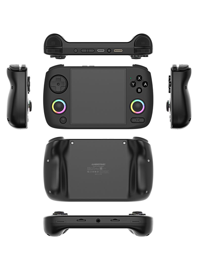 RG CubeXX Retro Handheld Game Console 3.95 Inch IPS Screen Linux System Built In 128G TF Card 5056 Games Support HDMI TV Output 5G WiFi Bluetooth 4.2 (Black)