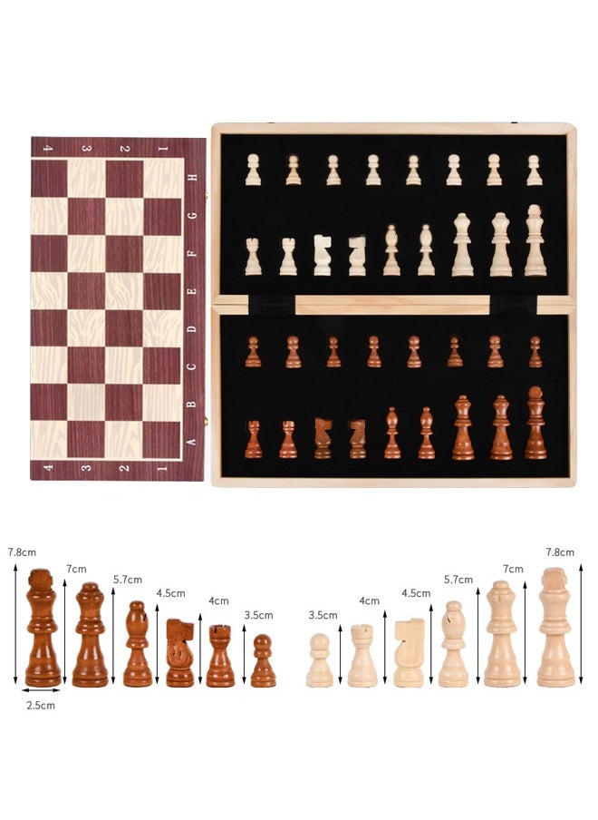 Magnetic Wooden Chess Set - 15 Inch Magnetic Wooden Chess Set, Board Game for Adults and Kids, Leisure Toys