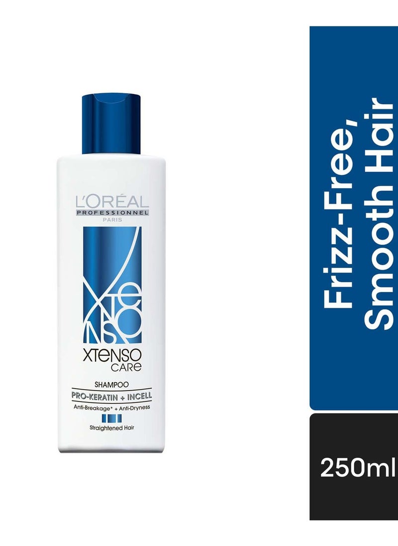 L'Oréal Professionnel Xtenso Care Shampoo for Frizz-Free, Smooth and Manageable Hair 250ml, Enriched with Pro Keratin and Incell, For Men and Women.