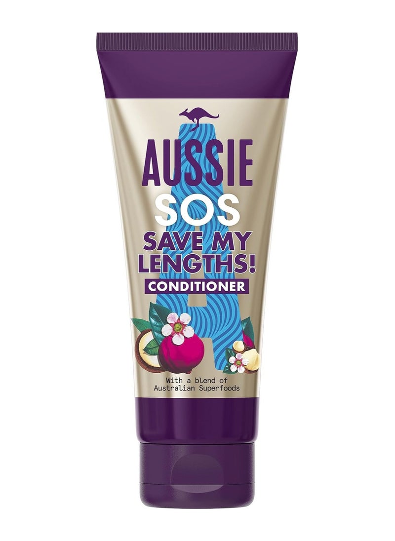 Conditioner SOS Save My Lengths Instant Detangling Vegan Frizz Ease Hair Conditioner For Damaged Hair Knotty Frizzy Hair With A Blend Of Australian Superfoods 200ml