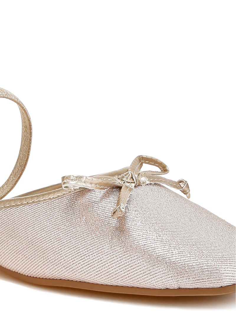 Glitter Ballet Mules in Champagne Gold