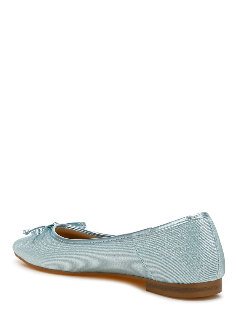 Glitter Ballet Mules in Champagne Baby Blue