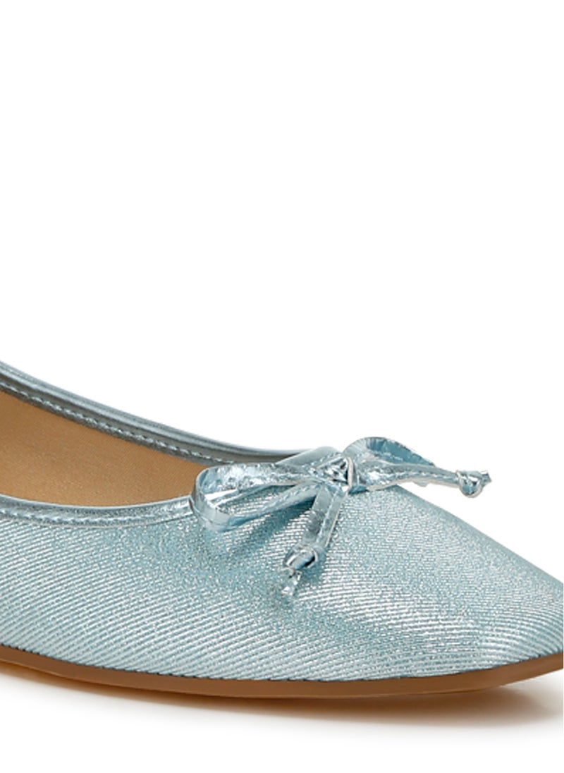 Glitter Ballet Mules in Champagne Baby Blue