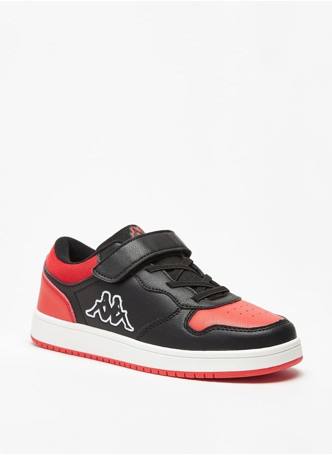 Boys' Colourblock Lace Detail Low Top Sneakers  with Hook and Loop Closure