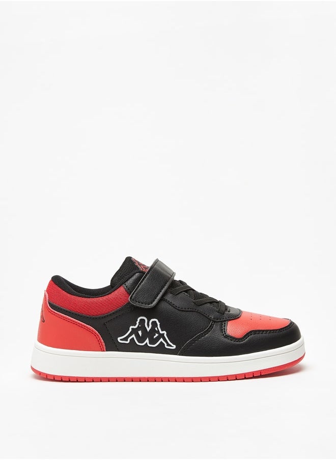 Boys' Colourblock Lace Detail Low Top Sneakers  with Hook and Loop Closure