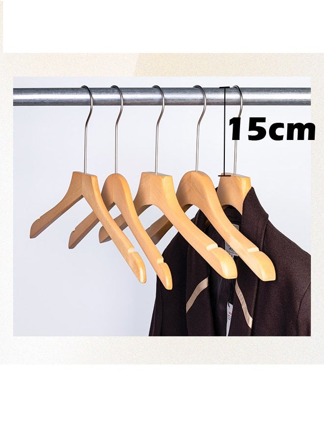 Pack of 5 Non-Slip Swivel Hook Wooden Hangers