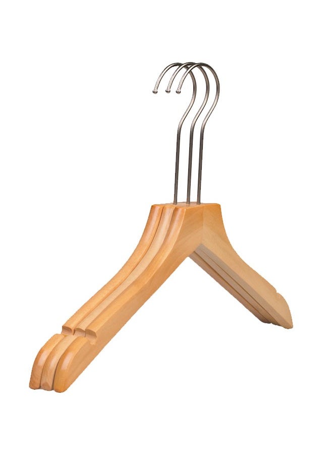 Pack of 5 Non-Slip Swivel Hook Wooden Hangers