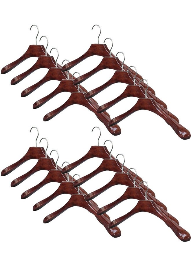 Pack of 20 Non-Slip Swivel Hook and Precisely Cut Notches Wooden Hangers