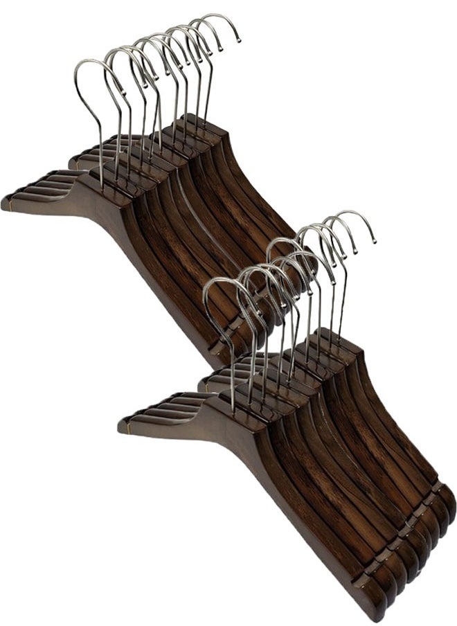 Pack of 20 Non-Slip Long Swivel Wooden Hangers