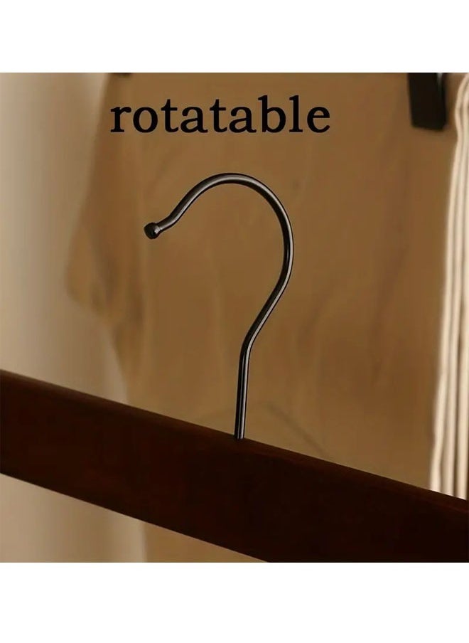 Pack of 10 Non-Slip Multi-Function Belt Clip Solid Wood Hook Hanger