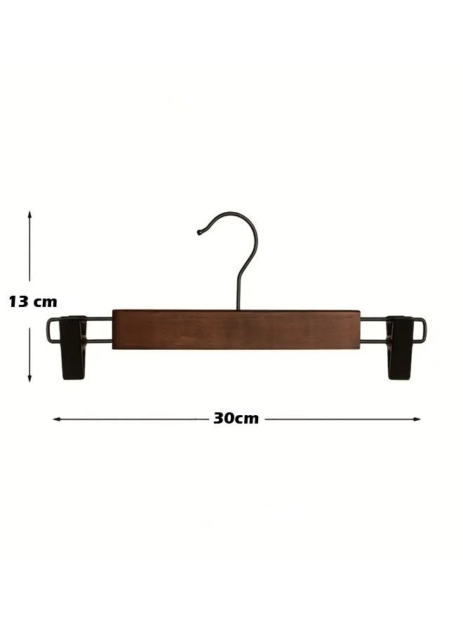Pack of 10 Non-Slip Multi-Function Belt Clip Solid Wood Hook Hanger