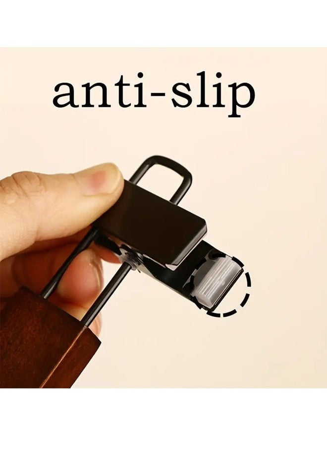 Pack of 10 Non-Slip Multi-Function Belt Clip Solid Wood Hook Hanger