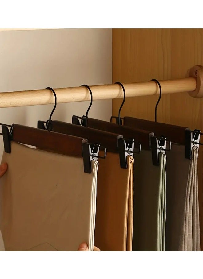 Pack of 10 Non-Slip Multi-Function Belt Clip Solid Wood Hook Hanger