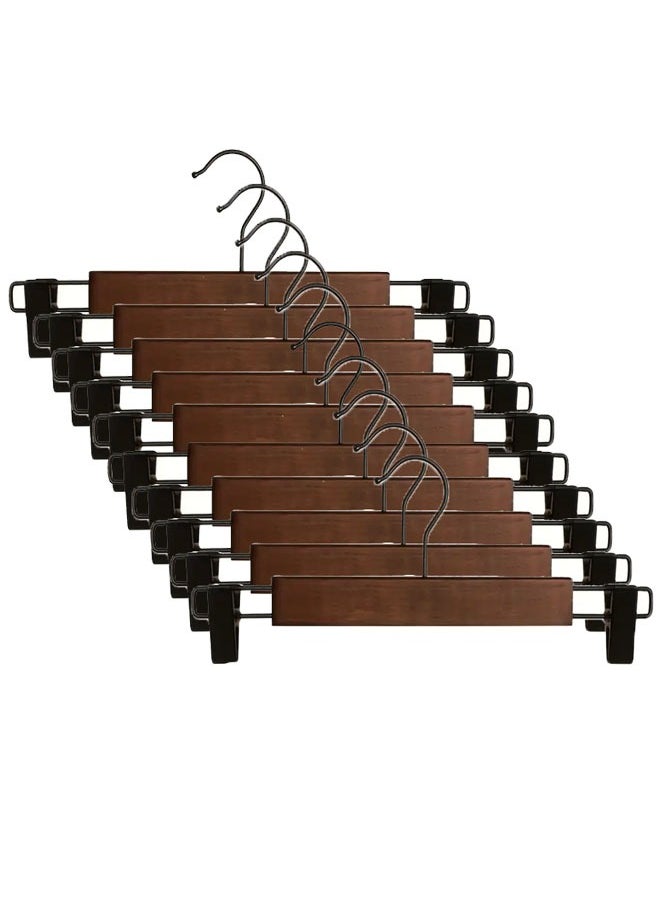 Pack of 10 Non-Slip Multi-Function Belt Clip Solid Wood Hook Hanger