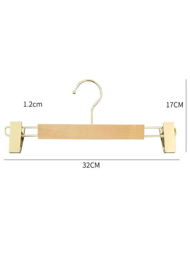 Pack of 20 Multi-Function Belt Clip Solid Wood Imitation Gold Hook Hanger