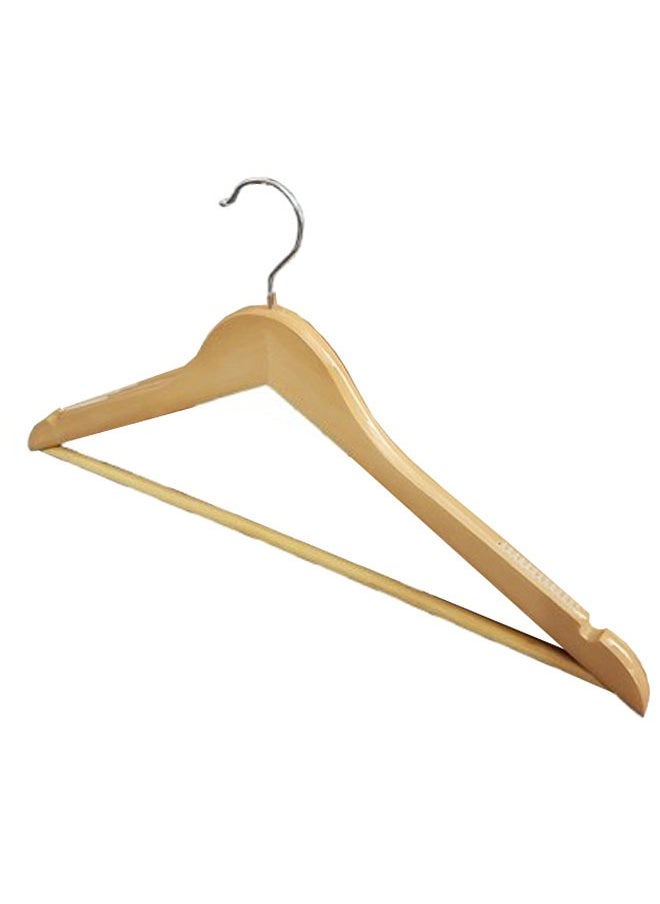 Pack of 10 Non-Slip Swivel Hook Wooden Hangers With Rubber Grip