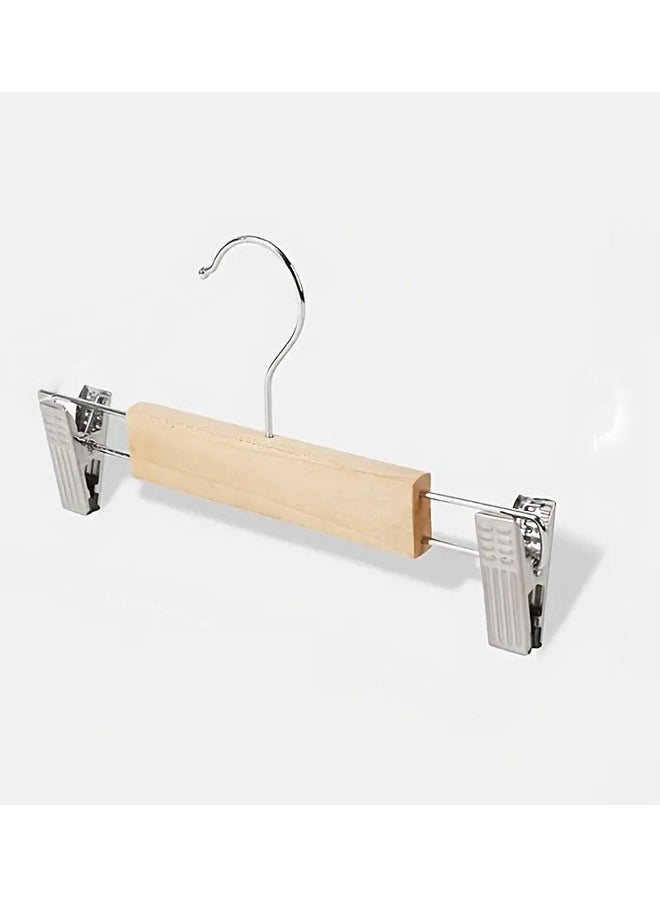 Pack of 10 Non-Slip Seamless Multi-Function Belt Clip Solid Wood Hook Hanger