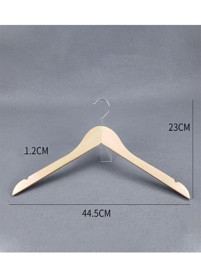 Pack of 10 Non-Slip Swivel Hook Wooden Hangers