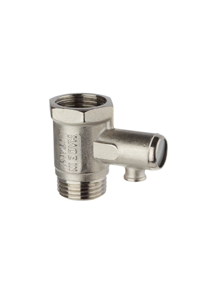 Made in Italy Water Heater Safety Valve, Premium Quality Pressure Relief Valve, Anti-Leak  Body, 1/2 Inch Thread, Protects Against Overpressure, Ideal for Home & Commercial Use – Durable & Reliable