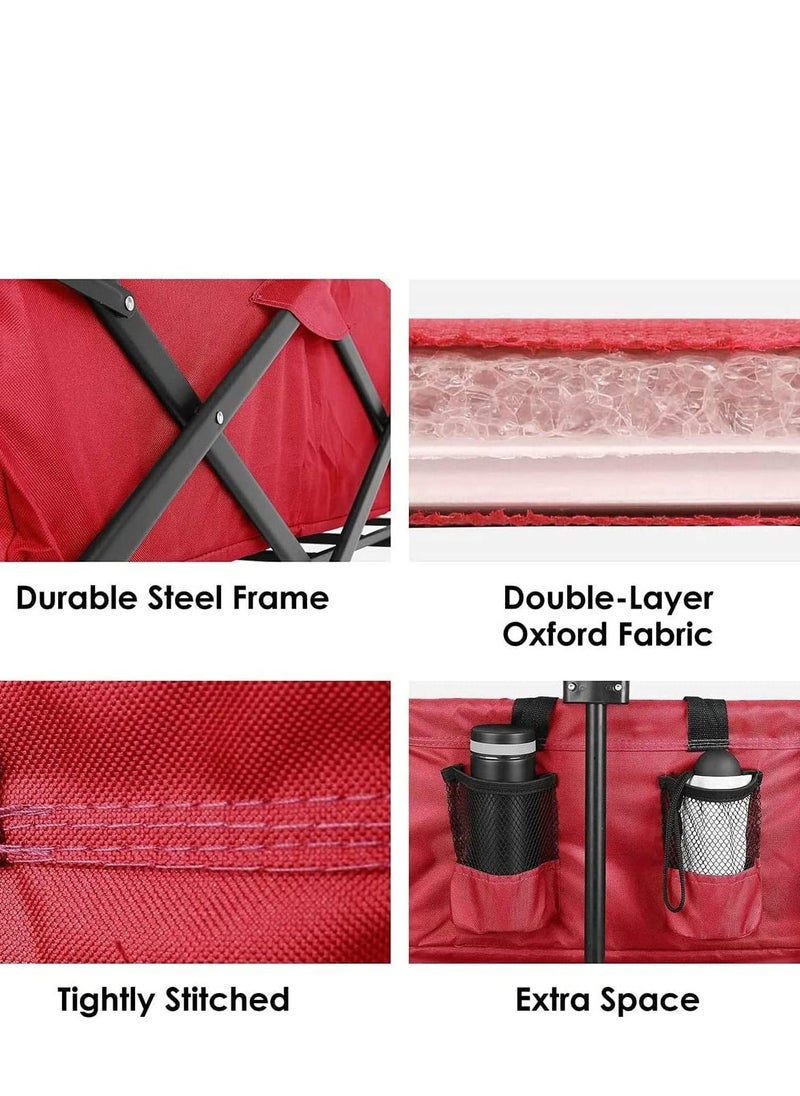 Multi-Functional Folding Shopping Cart Trolley Red