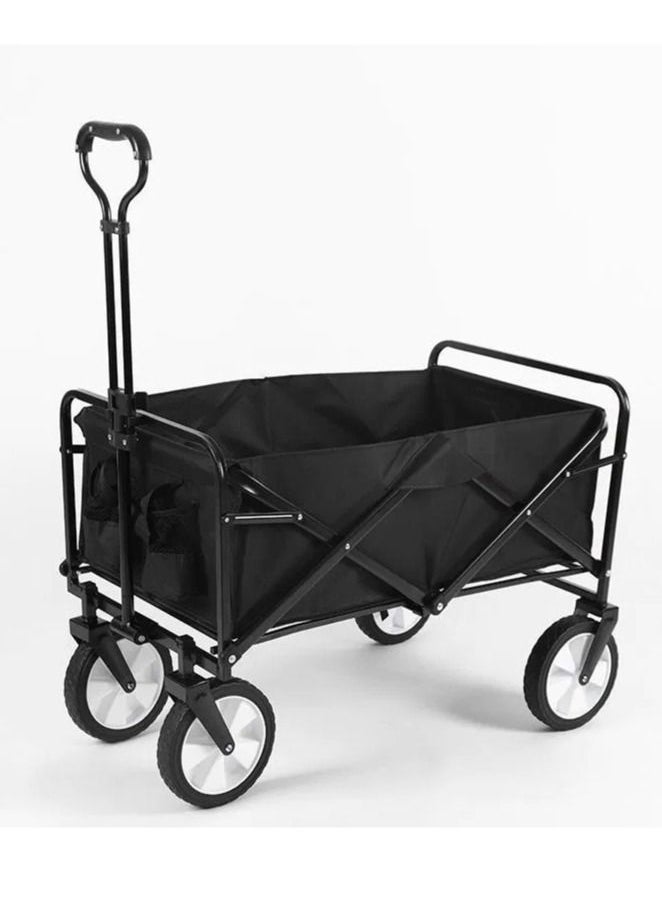 Folding Wagon Foldable Camping Cart Heavy Duty Utility Beach Wagon Cart  Large Capacity Foldable Grocery Wagon for Garden Outdoor Sports Camping Picnic