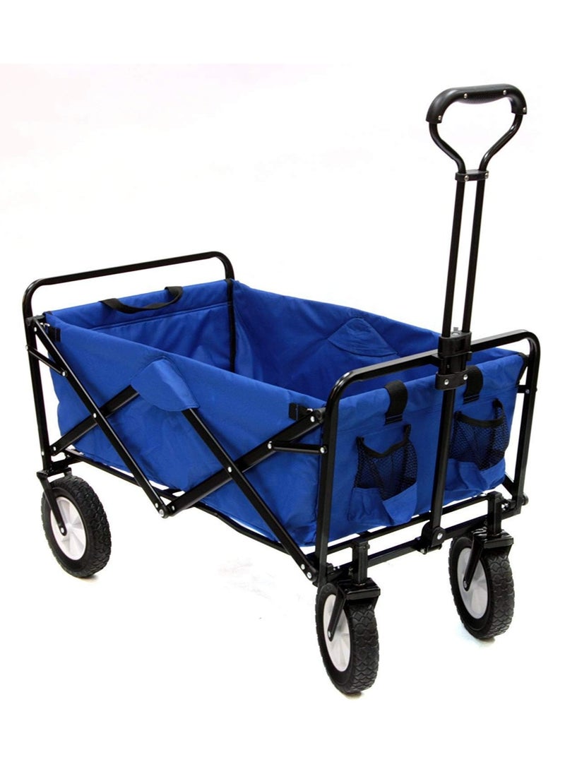 Ultra-Convenient Folding Wagon with Large Capacity and Easy Transport For Loading Water Cans, Shopping Items, Heavy Items