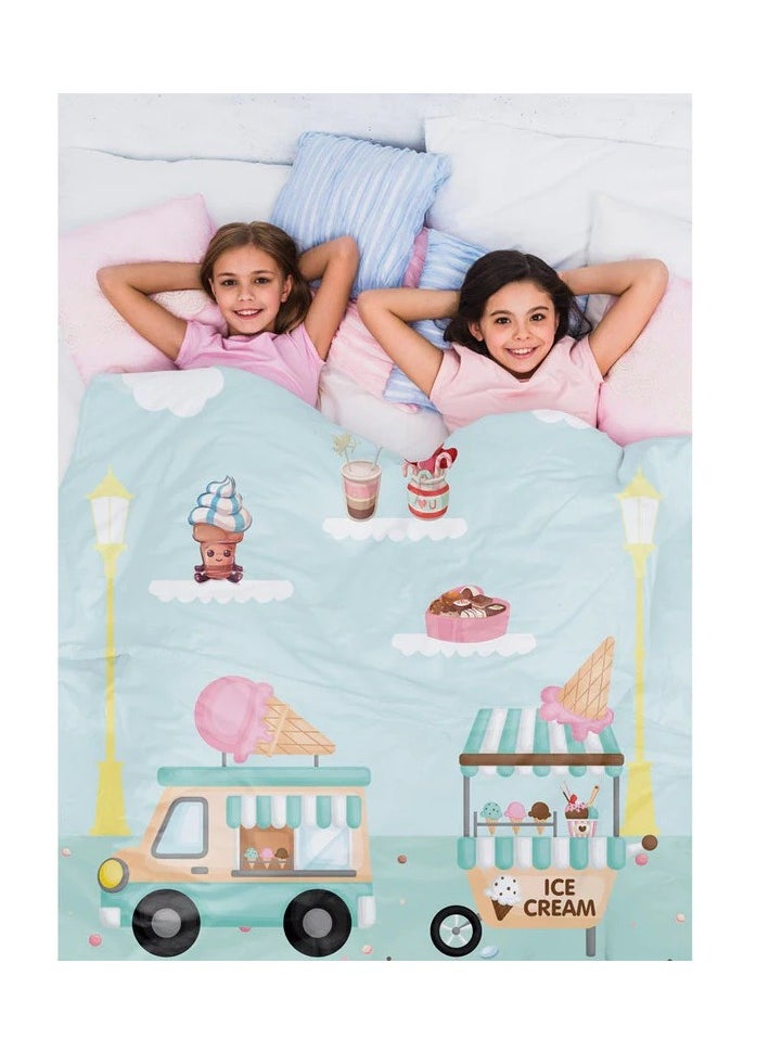 Polka Tots Kids Reversible Comforter Blanket - Ice Cream