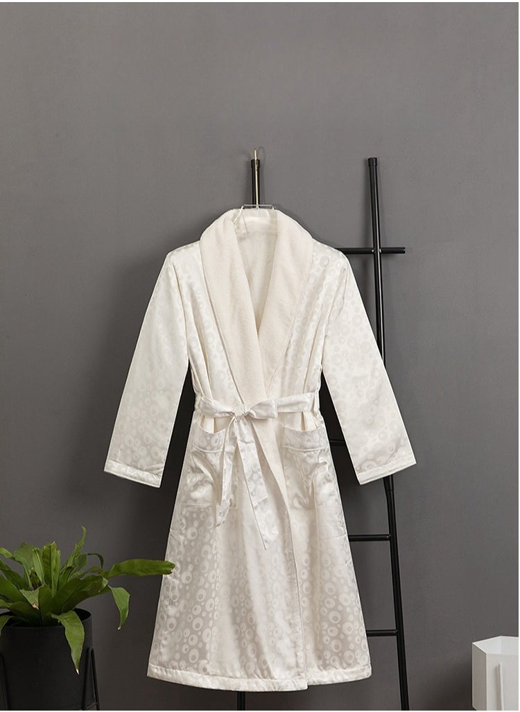 Luxury Imitation Silk Double-Layer Warm Bathrobe, Home Postpartum Clothing