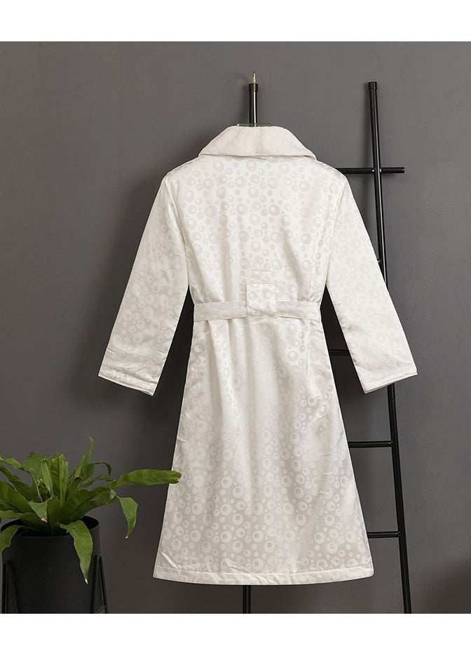 Luxury Imitation Silk Double-Layer Warm Bathrobe, Home Postpartum Clothing