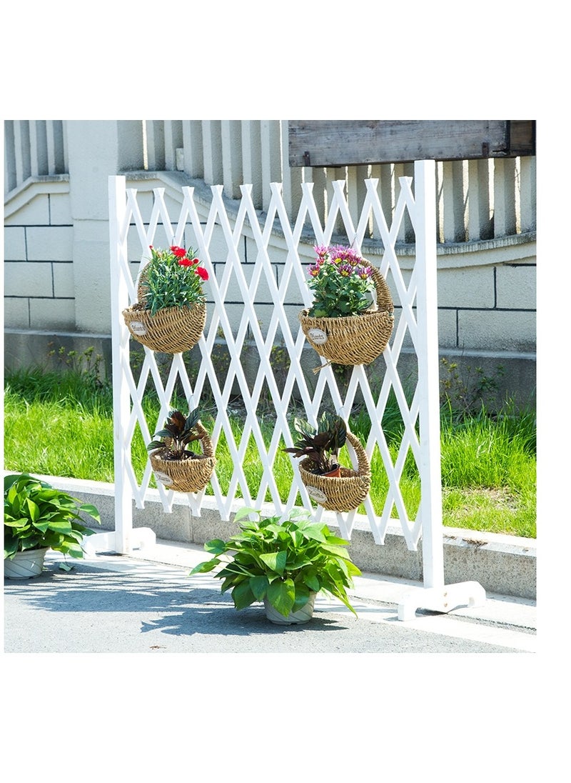 𝐅𝐅𝐃 Portable and Versatile Wooden Wicker Fence for Home and Garden, Wall Hanging Wooden Fence for Decor and Plant Trellis Frame