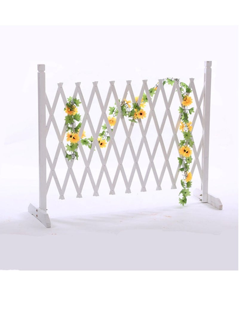 𝐅𝐅𝐃 Portable and Versatile Wooden Wicker Fence for Home and Garden, Wall Hanging Wooden Fence for Decor and Plant Trellis Frame