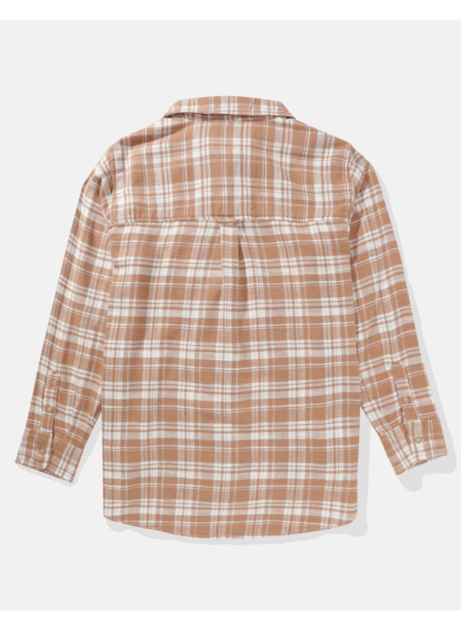 AE Oversized Plaid Flannel Shirt