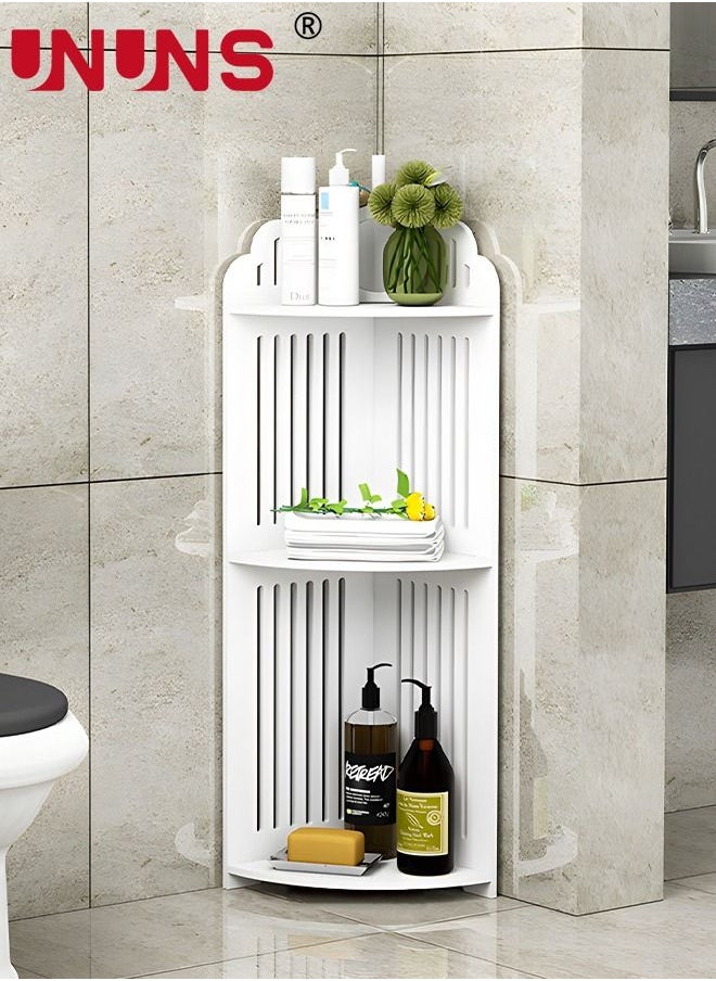 3 Tier Corner Shelf Rack,Toilet Paper Stand For Bathroom Organizer,Toilet Vanity Cabinet,Narrow Bath Sink Organizer,Towel Storage Shelf for Paper Holder,White