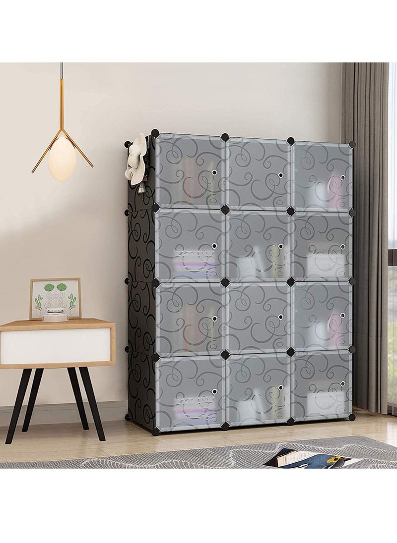 Cube Storage Organizer Modular Storage Book Shelves Plastic Stackable Cubes Cabinet Wardrobe for Bedroom