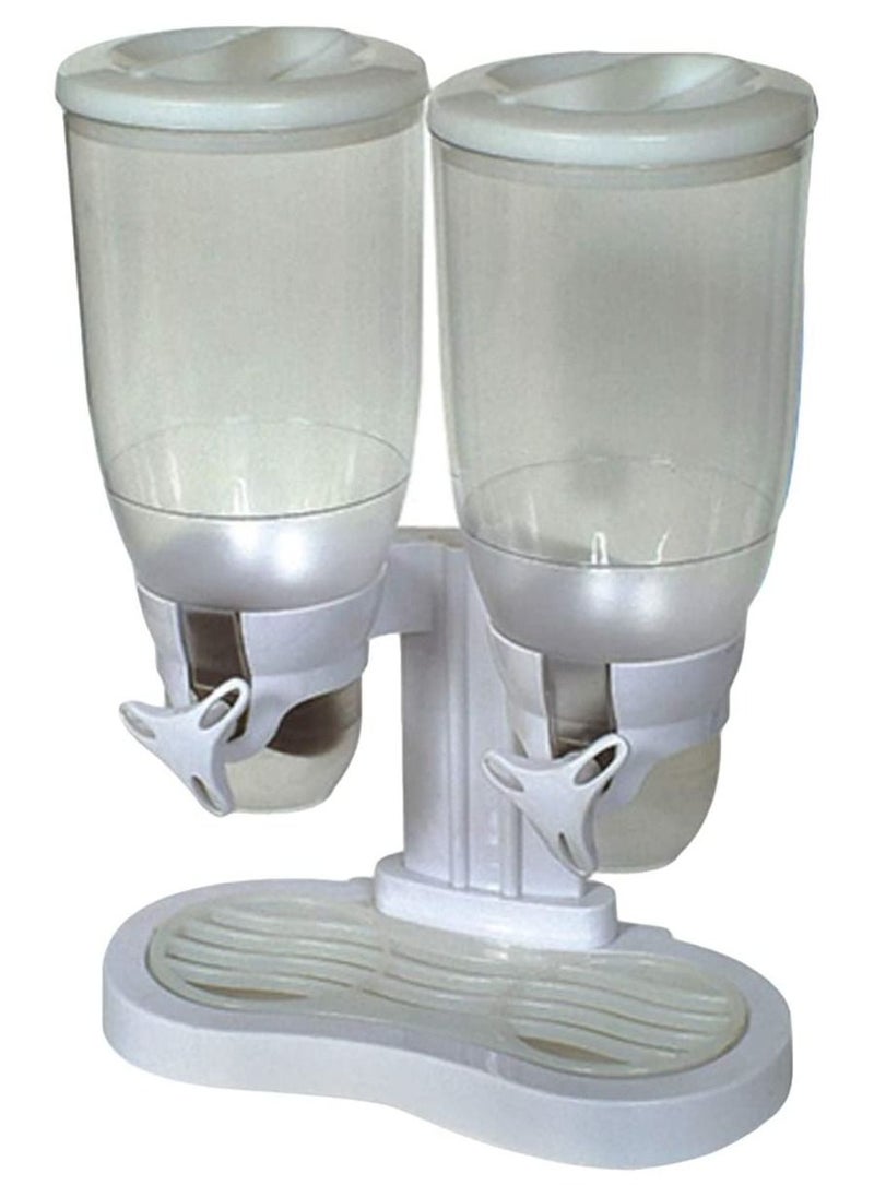Cereal Dispenser Dry Food Dispenser, Water Canned Food Plastic Containers, Stored Grain, Cereal Flour, Double Storage Cereal Dispenser