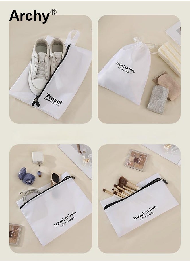 7 PCS Packing Cubes for Men and Women Lightweight Travel Luggage Organizer for Clothes Shoes Toiletries or Accessories Large Capacity Moisture Proof Storage Bags for Carry on Suitcases