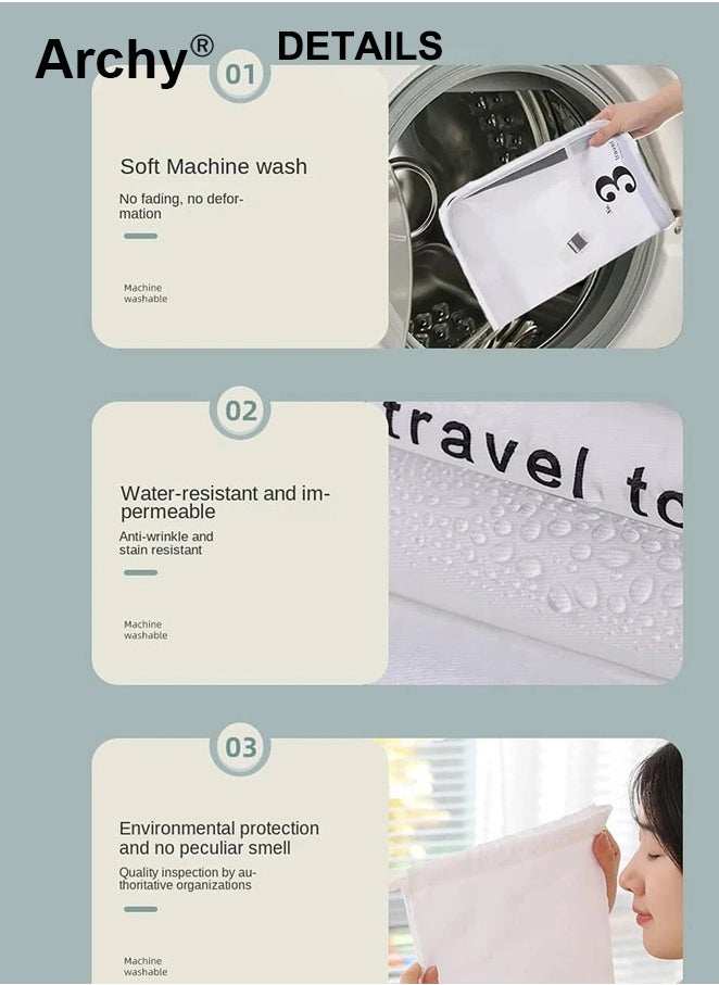 7 PCS Packing Cubes for Men and Women Lightweight Travel Luggage Organizer for Clothes Shoes Toiletries or Accessories Large Capacity Moisture Proof Storage Bags for Carry on Suitcases