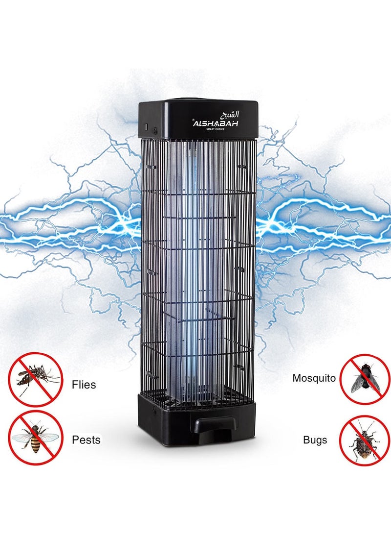 ALSHABAH Flying Insects Killer with Blue Light & 3800V High Pressure To Kills Pests 15W Electric Insect Killer - Black